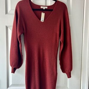 Burgundy Sweater Dress